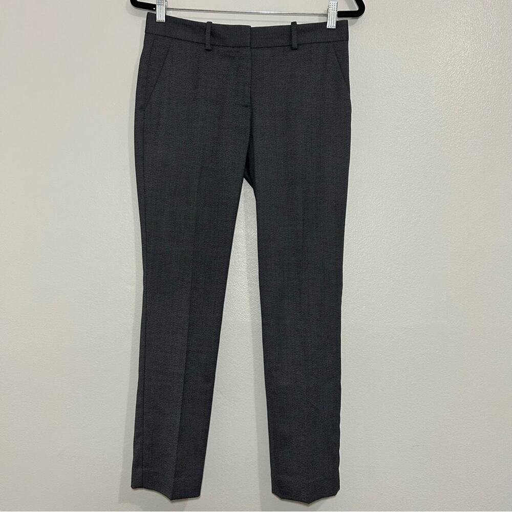 Theory Wool Straight Leg Crop Pants Gray Size 2